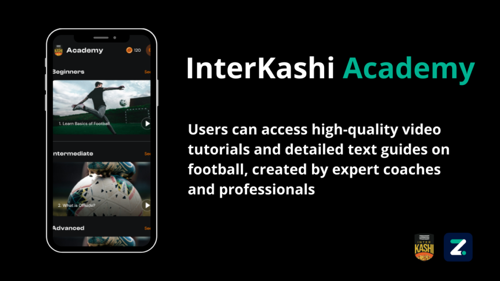 InterKashi Football Club App Academy built by ZenDot